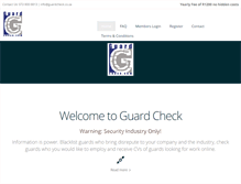 Tablet Screenshot of guardcheck.com